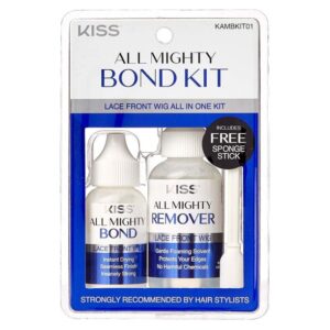 Kiss All Mighty Bond Lace Front Wig Glue Kit W/ Remover, 1 Ea